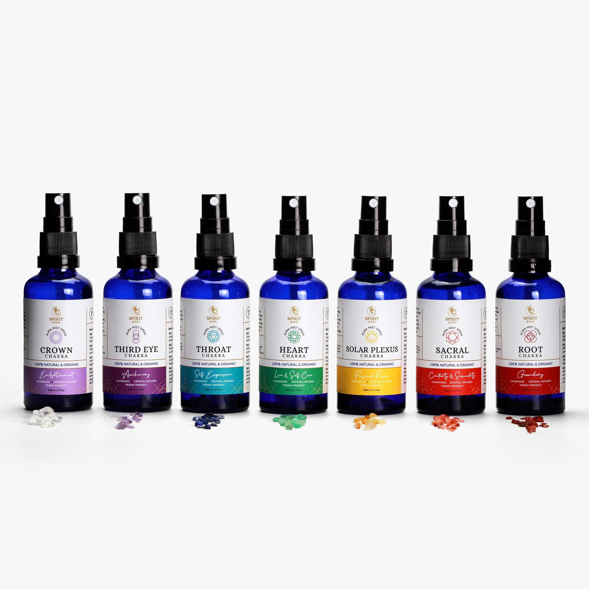 Set of 7 Chakras Aura Mist Sprays | Chakra Healing | Spirit Jewel